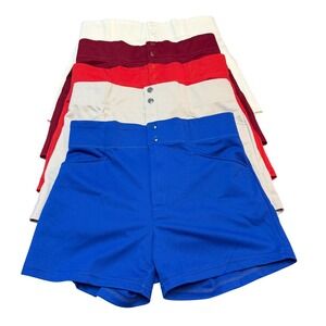Men's Athletic Shorts - Blue, Red, Maroon, Cream Multi-Pack